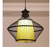 CHUNGYANG Lampada A Sospensione in bambù Naturale per Sala da tè, Lampada A Sospensione Pastorale Giapponese, Lampada A Sospensione Creativa E Unica del Sud-EST Asiatico, Apparecchi di Illuminazione