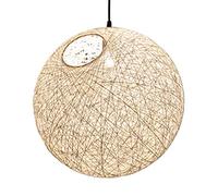 CHUNGYANG Lampada A Sospensione, Personalità Creativa Lampadari Decorativi Semplici, Lampade Sospensione Soffitto Intrecciate A Mano In Rattan Naturale, Base E27 Lanterna Paralume Cavo In Stile Europe