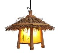 CHUNGYANG Lampada A Sospensione Rustica In Bambù Per Corridoio E Ingresso Lampada A Sospensione Creativa A Forma Di Casa Per Sala Da Tè Sala Da Pranzo Lampadario Pastorale Per Cucina Apparecchio