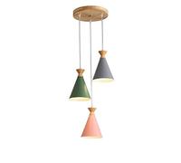 CHUNGYANG Piccole Lampade A Sospensione A Tre Teste,Apparecchio di Illuminazione A Soffitto Macaron Colorato in Stile Europeo,Luci Decorative per Ristorante Moderno E Semplice,Copertura Regolabile