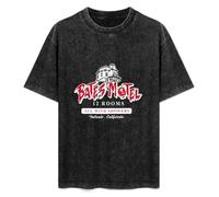 CHUNJI Gown Bates Motel Psycho Movie Mens Unisex T-Shirt Graphic Print Top Black Tee XL