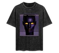 CHUNJI Grace Jones Bulletproof Heart Electronica Mens Unisex T-Shirt Graphic Print Top Black Tee L