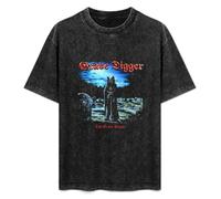 CHUNJI Grave Digger The Grave Digger Mens Unisex T-Shirt Graphic Print Top Black Tee 3XL