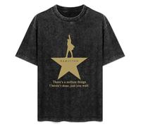 CHUNJI Hamilton an American Musical Mens Unisex T-Shirt Graphic Print Top Black Tee XL