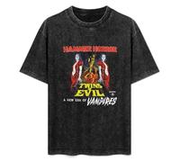 CHUNJI Hammer Horror Twins of Evil Poster Mens Unisex T-Shirt Graphic Print Top Black Tee M