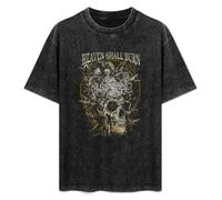 CHUNJI Heaven Shall Burn Metalcore Mens Unisex T-Shirt Graphic Print Top Black Tee L