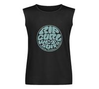 CHUNJI Rip Tee Curl Wetty Land Mens Unisex Sleeveless T-Shirt Graphic Print Vests Top Black Tank Tee XL