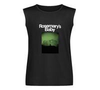 CHUNJI Rosemary's Baby 1970's Movie Film Horror Retro Mens Unisex Sleeveless T-Shirt Graphic Print Vests Top Black Tank Tee L