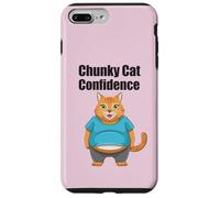 Chunky Cat Confidence Cute Fat Belly - Citazione divertente Custodia per iPhone 7 Plus/8 Plus