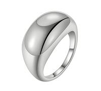 Chunky Dome, anelli placcati in oro, impilabili, spessi, per le dita, gioielli minimalisti, misura 5, 12, quattro anelli, 11, Metallo, Nessuna pietra preziosa