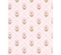 Chunky Pretty Tulip Notebook: Floral pink tulip patterned lined notebook