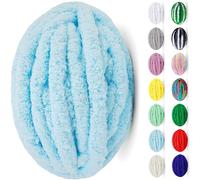 Chunky Wool Yarn Hand Knitting Roving Filato di ciniglia spesso di lana Chunky Woo Chunky Wool Yarn Soft Bulky Arm Knitting Thick Wool For Crochet Knitted Blanket Yarn Hobby Creativi DIY(Colour 2,2 ro