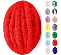 Chunky Wool Yarn Hand Knitting Roving Filato di ciniglia spesso di lana Chunky Woo Chunky Wool Yarn Soft Bulky Arm Knitting Thick Wool For Crochet Knitted Blanket Yarn Hobby Creativi DIY(Colour 26,2 r