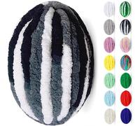 Chunky Wool Yarn Hand Knitting Roving Filato di ciniglia spesso di lana Chunky Woo Chunky Wool Yarn Soft Bulky Arm Knitting Thick Wool For Crochet Knitted Blanket Yarn Hobby Creativi DIY(Colour 12,2 r