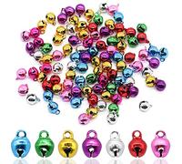CHUNLIN Campanellini Metallo Jingle Bells Colorati 100 Pezzi ,Piccole Campanelle Natalizie per Decorazioni Natalizie Fai-da-Te Ghirlande Collari per Gatti Decorazione di Festa