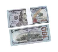 CHUNLINLAODA 100 Pezzi Prop Money 100 Dollar Finti Dimensioni Reali, Fake Scheine, Cash Giocattolo per Bambini, Copy Money per Film, Playset di Cash per Oggetti di Scena,Giochi da Casinò