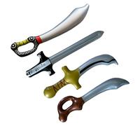 CHUNLINLAODA 4 Gonfiabile Pirata Spada Bastone Palloncini Pirata Spada Partito Forniture Halloween Tema Pirati Giochi di Ruolo Pirati Spada Giocattolo per Bambini Pirati Accessori Set (Multicolore 1)