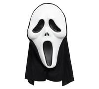 CHUNLINLAODA Maschera Scream Spaventoso Volto Fantasma Maschera Maschera di Halloween con urlo Maschera di spaventoso fantasma Maschere di Halloween per adulti e bambini Festa Accessori (nero)