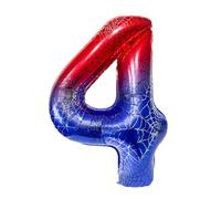 CHUNLINLAODA Palloncini di Compleanno di Ragno, Palloncini Compleanno 4 Anni a Tema Ragno, Grandi Palloncini Numerici per Feste di Compleanno per Bambini Decorazioni Feste di Halloween (Multicolore A)