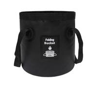 CHUNLINLAODA Secchio per Acqua Pieghevole 12L Secchio Pieghevole per Campeggio Portatile Contenitore di Stoccaggio da Campeggio Lavandino per Viaggiare Escursionismo Pesca Canottaggio (Nero)