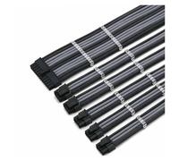 ChunLK 4mm con maniche 1x24Pin, 2x4+4(8Pin) CPU, 3xPCIE 6+2P GPU Kit cavi di prolunga PSU di base for computer Cavo di alimentazione(20cm,Carbon grey)
