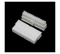 ChunLK 5 set scheda madre da 4,2 mm 24 pin maschio e femmina connettore alloggiamento MB ATX nero bianco for PC(With pins,1)