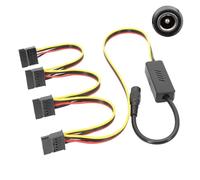 ChunLK Adattatore DC 5525 al cavo del disco rigido SATA DC al cavo del disco rigido SATA 1x2x3x4x DC 12V a SATA 12V a 4PIN(Sata 1 to 4)