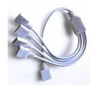ChunLK Bianco 3pin/4Pin RGB SYNC da 1 a 1/2/3/4/5 Fan Stripe Cavo di prolunga Scheda madre Controllo della luce for M/B(12V 1 to 4)