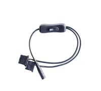 ChunLK Cavo adattatore DC 5,5 * 2,1 mm a 2x Molex Cavo sdoppiatore DC Molex for computer 12V con interruttore -37 cm(40cm with switch)