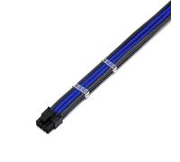ChunLK Cavo di alimentazione prolunga GPU/PCIE da 20/30 cm a ponte da 8 pin a 6 + 2 pin 11 colori tra cui scegliere UL 1007 18awg con pettini(30cm,Carbon Elec Blue)