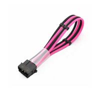 ChunLK Cavo di prolunga di alimentazione Molex da 4 pin maschio a femmina con manicotto in PET da 4 mm con pettine for cavi da 2 pezzi(Black - Pink)