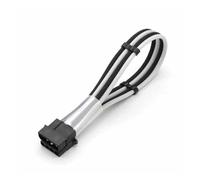 ChunLK Cavo di prolunga di alimentazione Molex da 4 pin maschio a femmina con manicotto in PET da 4 mm con pettine for cavi da 2 pezzi(Black - Light Grey)