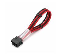 ChunLK Cavo di prolunga di alimentazione Molex da 4 pin maschio a femmina con manicotto in PET da 4 mm con pettine for cavi da 2 pezzi(Black - Red)