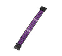 ChunLK Cavo di prolunga di alimentazione SATA da 15 pin maschio a femmina con maniche con adattatore di estensione SATA HDD con pettine for cavi(20cm,Carbon purple)