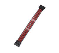 ChunLK Cavo di prolunga di alimentazione SATA da 15 pin maschio a femmina con maniche con adattatore di estensione SATA HDD con pettine for cavi(20cm,Carbon dark red)