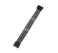 ChunLK Cavo di prolunga di alimentazione SATA da 15 pin maschio a femmina con maniche con adattatore di estensione SATA HDD con pettine for cavi(20cm,Carbon billet grey)