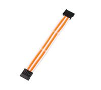 ChunLK Cavo di prolunga di alimentazione SATA da 15 pin maschio a femmina con maniche con adattatore di estensione SATA HDD con pettine for cavi(20cm,White orange)