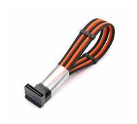 ChunLK Cavo di prolunga di alimentazione SATA da 15 pin maschio a femmina con maniche in PET da 4 mm con adattatore di prolunga Sater HDD da 2 pezzi con pettine for cavi(Black - Orange)