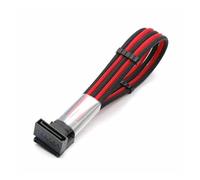 ChunLK Cavo di prolunga di alimentazione SATA da 15 pin maschio a femmina con maniche in PET da 4 mm con adattatore di prolunga Sater HDD da 2 pezzi con pettine for cavi(Black - Red)