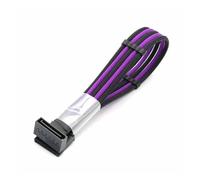 ChunLK Cavo di prolunga di alimentazione SATA da 15 pin maschio a femmina con maniche in PET da 4 mm con adattatore di prolunga Sater HDD da 2 pezzi con pettine for cavi(Black - Purple)