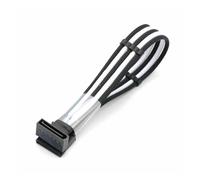 ChunLK Cavo di prolunga di alimentazione SATA da 15 pin maschio a femmina con maniche in PET da 4 mm con adattatore di prolunga Sater HDD da 2 pezzi con pettine for cavi(Black - White)