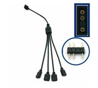 ChunLK Cavo di prolunga RGB ARGB da 3 pin da 1 a 1/2/3/4 Fan Stripe Hub di controllo della luce della scheda madre for M/B(3Pin 1 to 4)