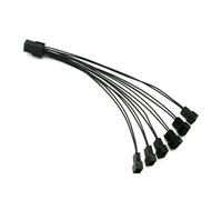 ChunLK Cavo sdoppiatore ventola PCI-E da 6 pin femmina a 6 x 3 pin 4 pin da 22 awg(Fan 3Pin,No-Sleeved)