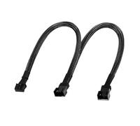 ChunLK Cavo ventola for schede grafiche a 4 pin PH2.0 Adattatore splitter for doppia ventola GPU da 4 pin a PWM con maniche nere -30 cm