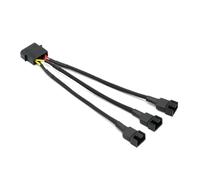 ChunLK Cavo ventola splitter IDE da 4 pin maschio a cavo adattatore ventola PWM 3x4 pin 5 V, 7 V, 12 V-15 cm