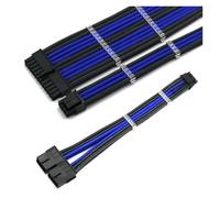 ChunLK Kit cavi di prolunga 1x24 pin, 1x4+4 pin, 1x12vhpwr a 2x8 pin PCIE5.0 RTX3090Ti/ 4090 4080 4070 Set di cavi - 30 cm(Blue)