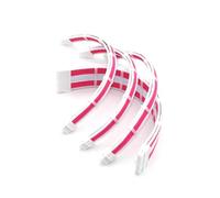 ChunLK Kit cavo prolunga PSU piegato 1x24 pin, 1xCPU/AT 8 pin (4+4P), 2xGPU 8 (6+2) pin PCIE curva interna 180 gradi 20 cm 30 cm(20cm,White Pink)