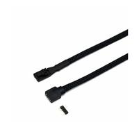 ChunLK Ventola/Hub/Nodo di illuminazione/Cavo adattatore RGB ARGB con maniche 3 pin/4 pin Ventola a cavo RGB 5 V 3 pin - 50 cm(Sleeved,4p M to rgb)