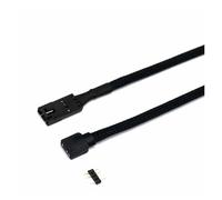 ChunLK Ventola/Hub/Nodo di illuminazione/Cavo adattatore RGB ARGB con maniche 3 pin/4 pin Ventola a cavo RGB 5 V 3 pin - 50 cm(No sleeve,4p F to rgb 2)