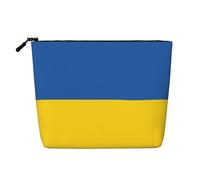 CHUNMINW Borsa cosmetica da donna, con stampa bandiera dell'Ucraina, borsa per il trucco con cerniera, borsa da viaggio per cosmetici, borsa da toeletta organizer impermeabile, nero, Taglia unica